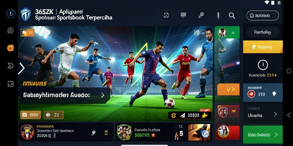 Screenshot 365ZK menampilkan fitur taruhan olahraga yang menarik.