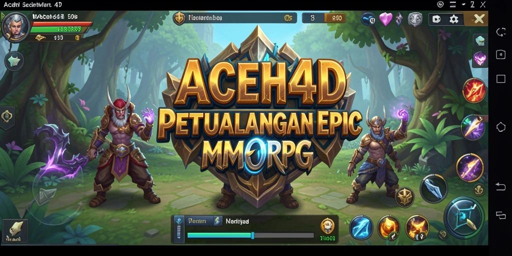 Screenshot utama dari gameplay ACEH4D yang menunjukkan aksi petualangan MMORPG.