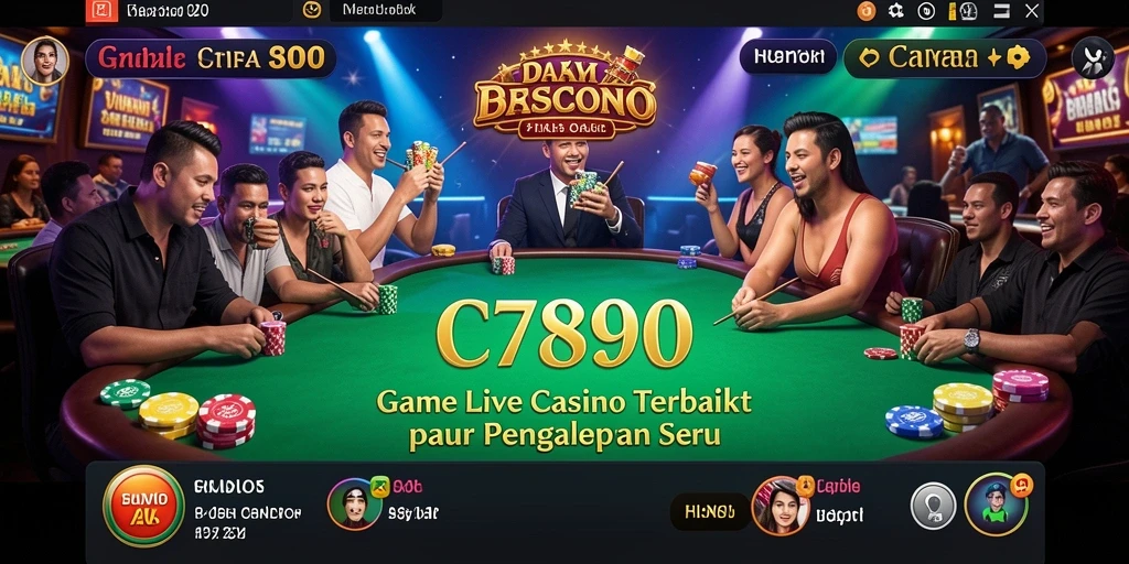 Tampilan utama gameplay C7890 dengan dealer langsung.