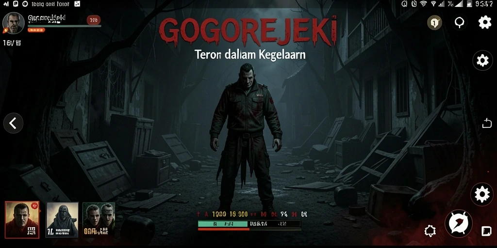 Gameplay GOGOREJEKI dengan suasana mencekam dan aksi menegangkan.