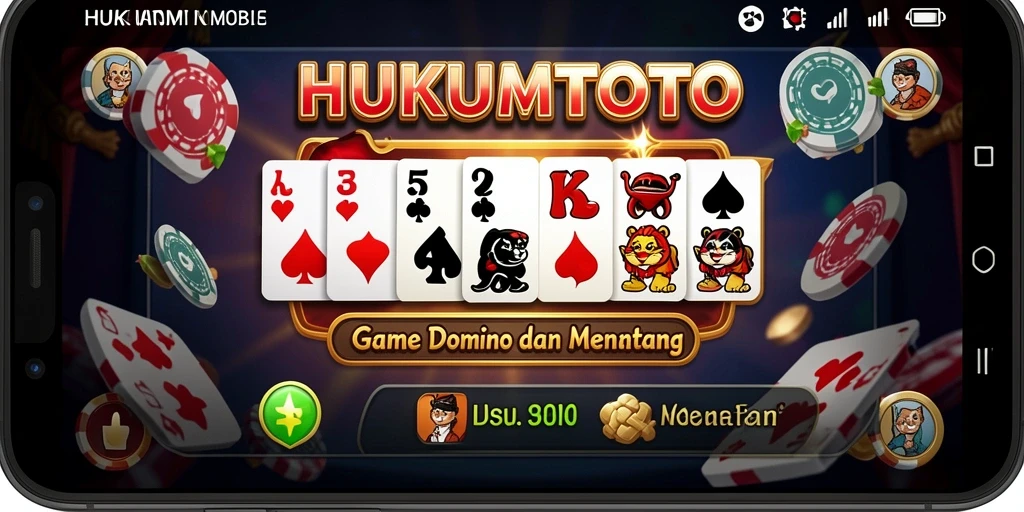 Tangkapan layar utama HUKUMTOTO yang menampilkan gameplay menarik Domino.
