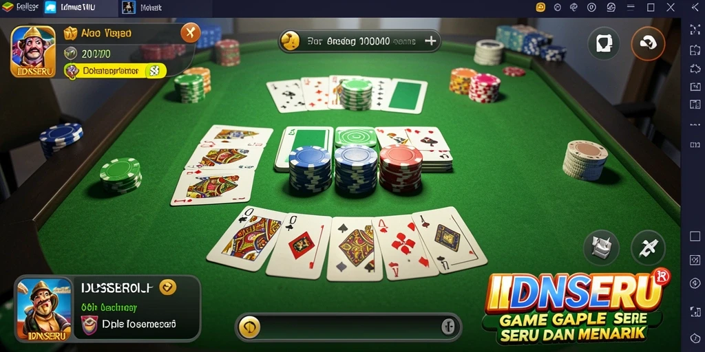 Tampilan gameplay Gaple yang menarik di IDNSERU.