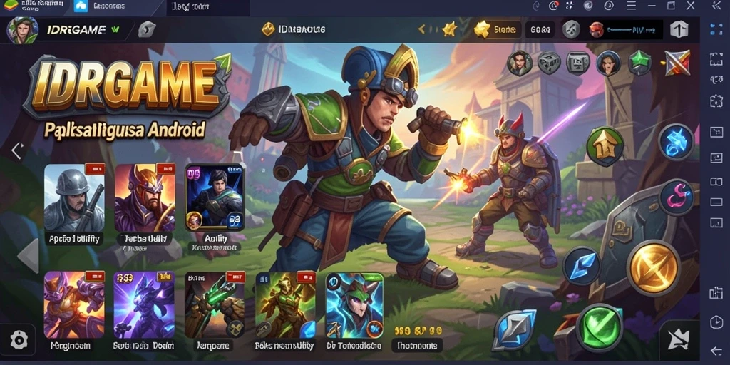 Tampilan antarmuka IDRGAME yang sederhana dan intuitif.