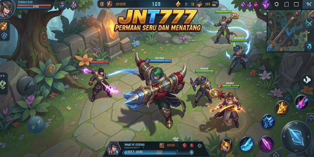 Gambar tampilan gameplay seru di JNT777 saat pertempuran berlangsung.