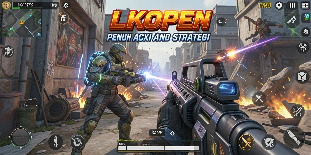 Gameplay LKOPEN yang penuh aksi dan strategi yang mendebarkan.