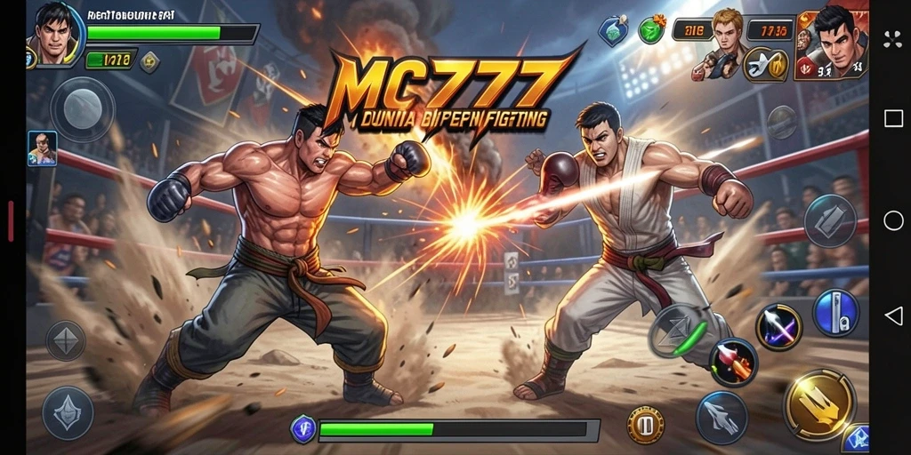 Gameplay seru dan dinamis dari MC777 dalam arena Fighting.