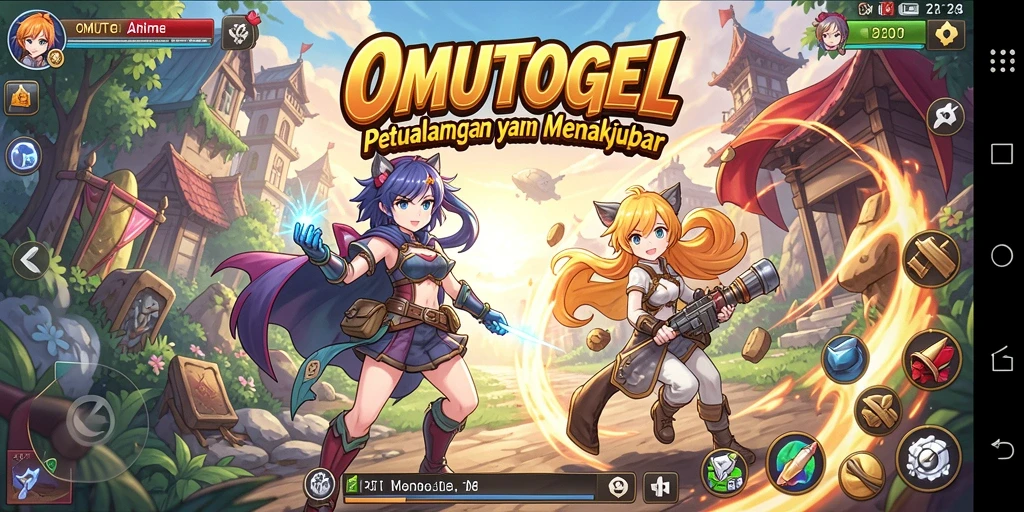Tampilan gameplay seru dari OMUTOGEL di dunia Anime.