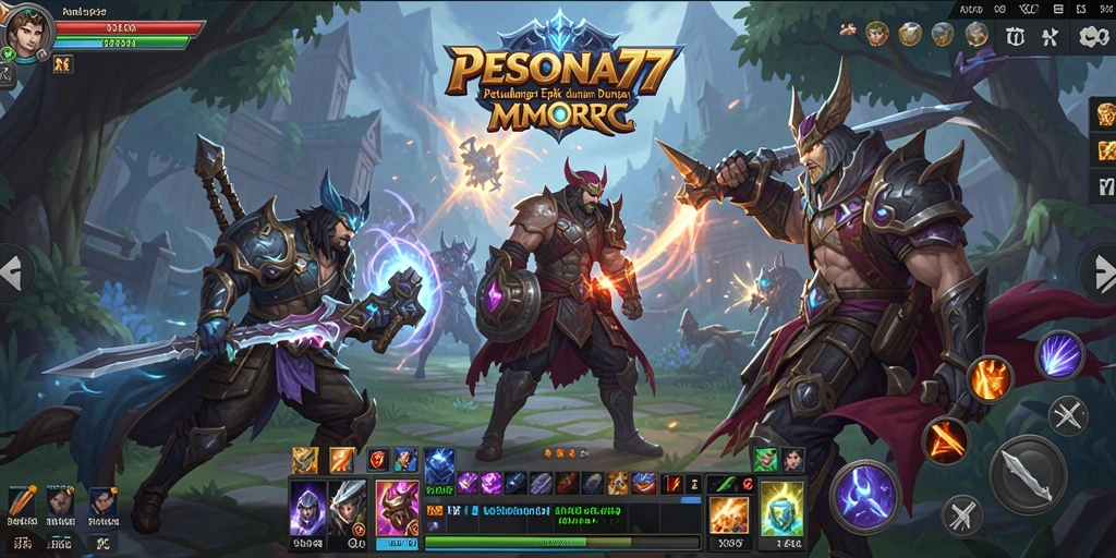 Tampilan gameplay PESONA77 dengan aksi seru dalam dunia MMORPG.