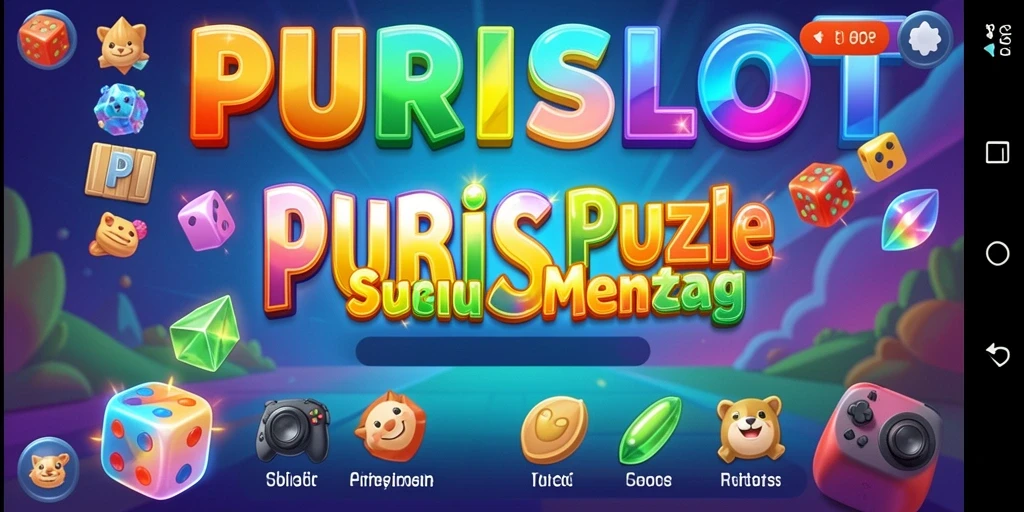 Tampilan gameplay yang menantang di PURISLOT dengan puzzle menarik.