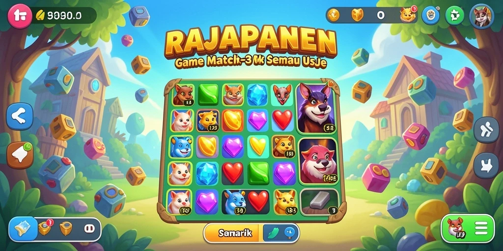 Screenshot RAJAPANEN menunjukkan gameplay seru dan penuh warna.