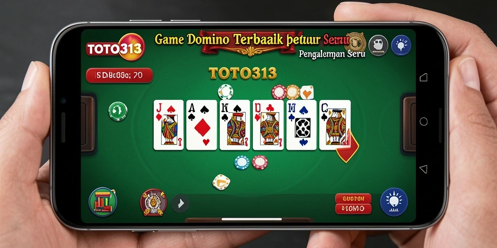Tampilan screenshot permainan TOTO313 yang penuh aksi Domino.